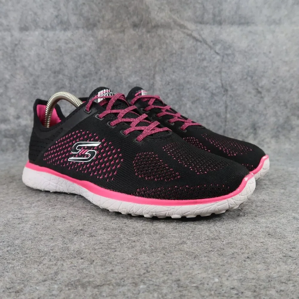 Skechers Shoes Womens 7.5 Athletic Trainers Sport Microburst Supersonic Pink Low
